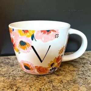 Opalhouse Letter “V” Stoneware Mug Coffee Cup Like New